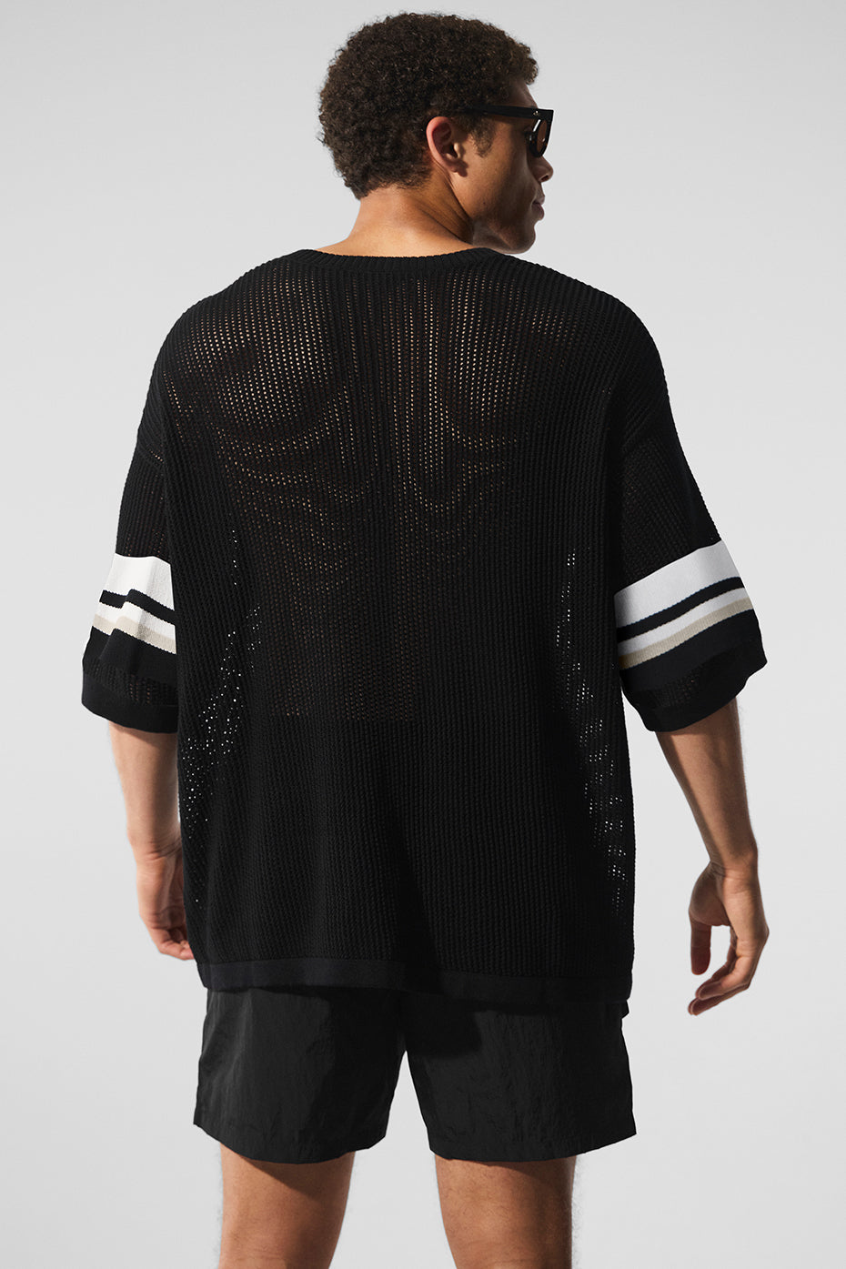 Open Knit Playoff Jersey - Black/Bone