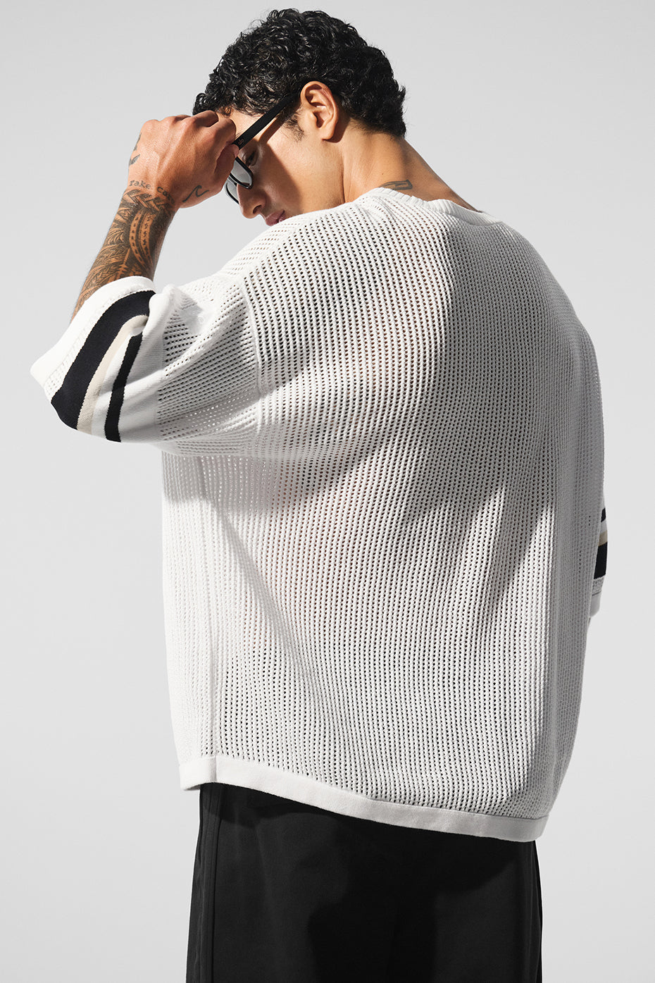 Open Knit Playoff Jersey - White/Bone