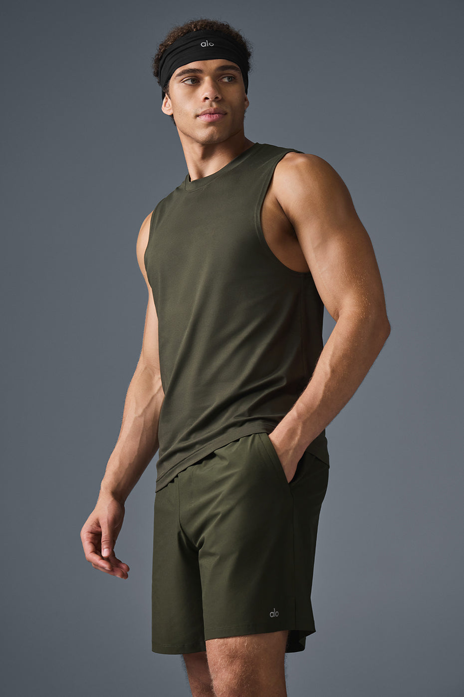 Conquer Muscle Tank - Stealth Green