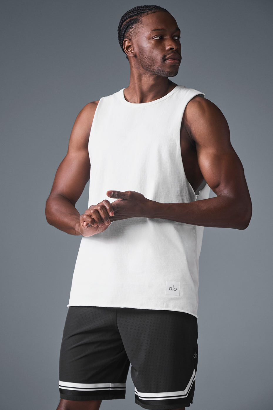 Society Raw Edge Tank - White