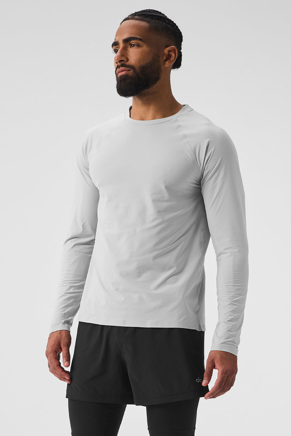 Idol Long Sleeve Performance Tee - Titanium