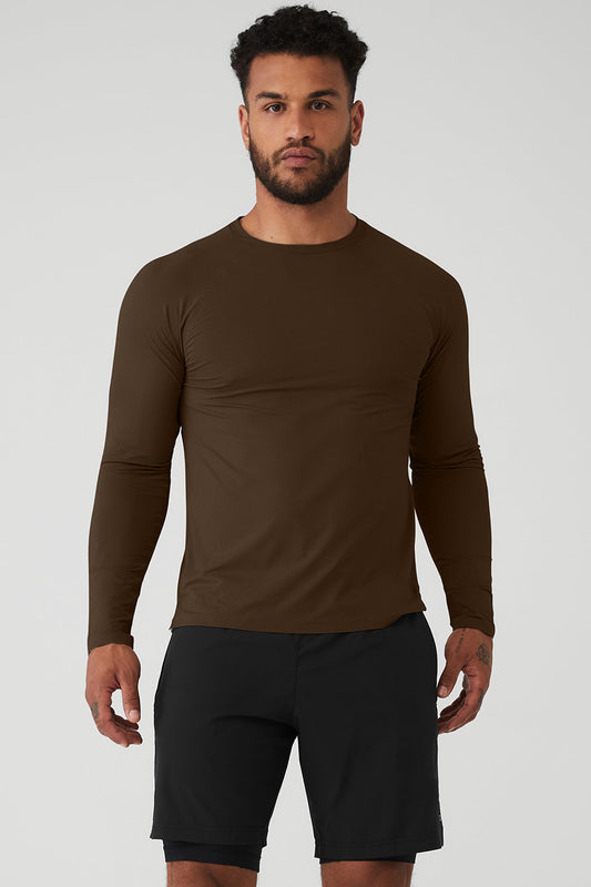 Idol Long Sleeve Performance Tee - Espresso