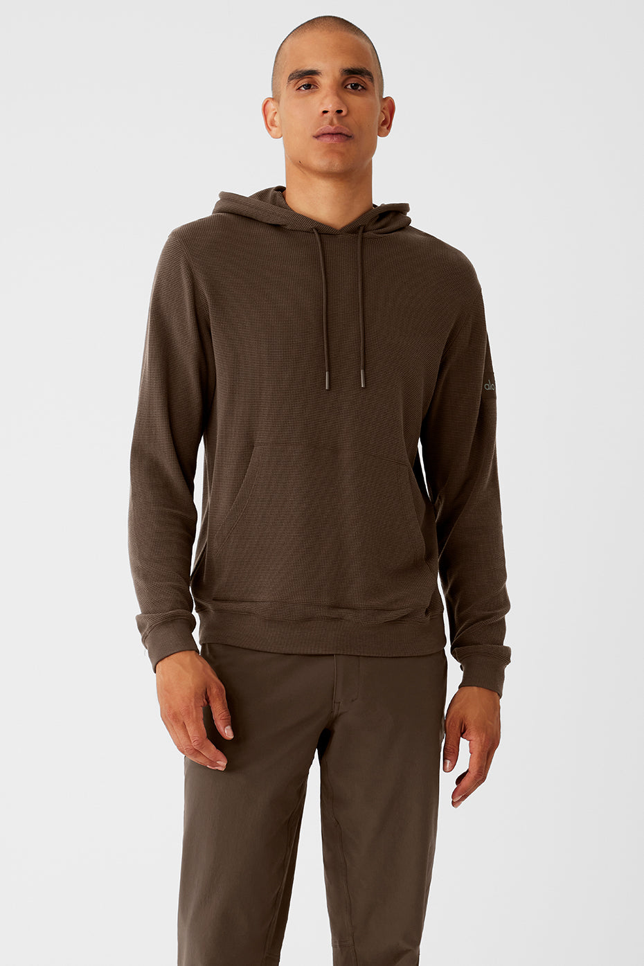 Micro Waffle Fast Break Hoodie - Espresso