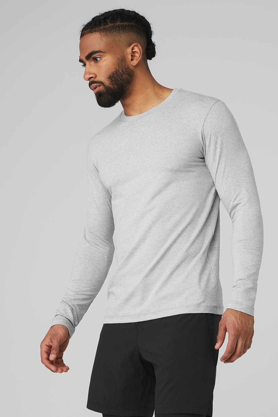 Conquer Reform Crewneck Long Sleeve - Athletic Heather Grey