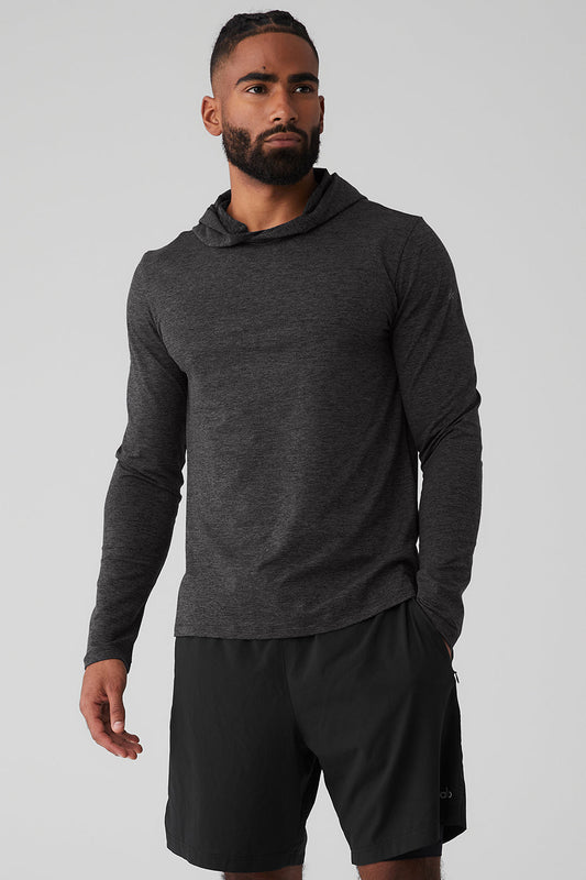 Conquer Reform Long Sleeve With Hood - Dark Heather Grey