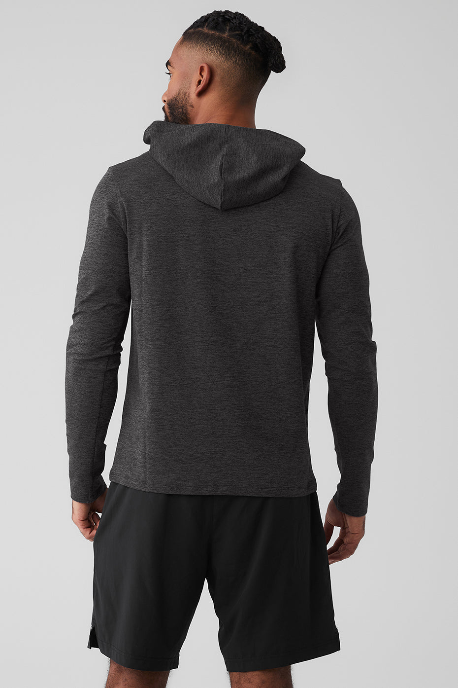 Conquer Reform Long Sleeve With Hood - Dark Heather Grey