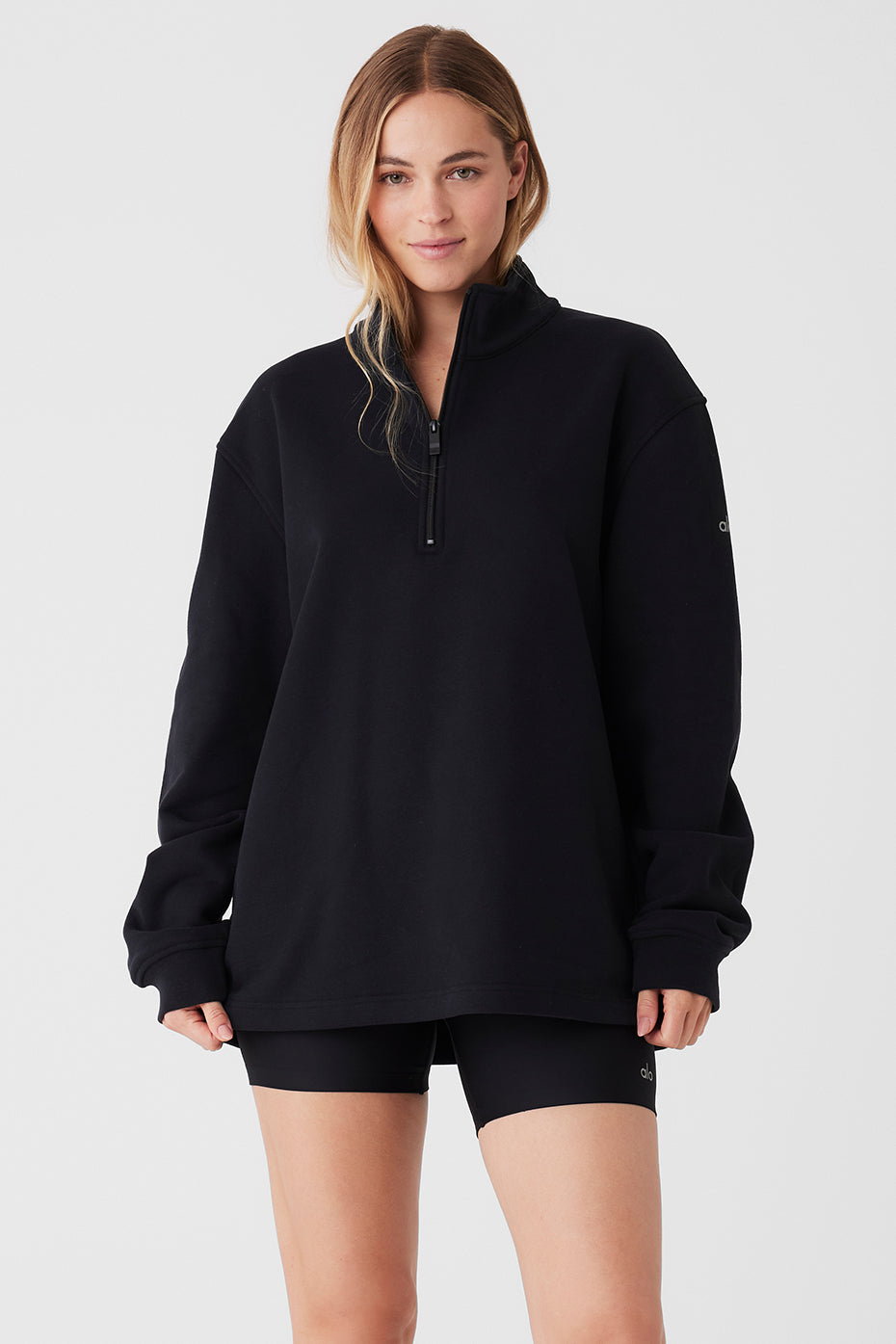 Renown Heavy Weight 1/4 Zip - Black