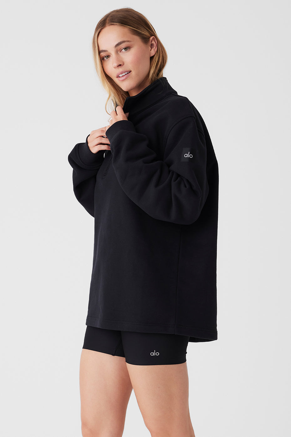 Renown Heavy Weight 1/4 Zip - Black