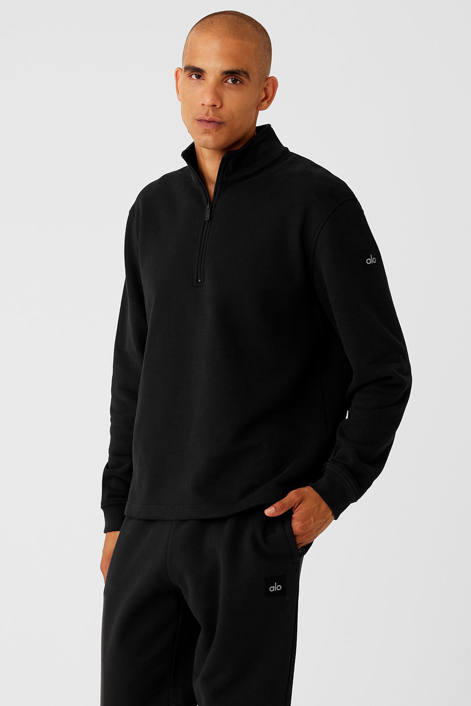 Renown Heavy Weight 1/4 Zip - Black