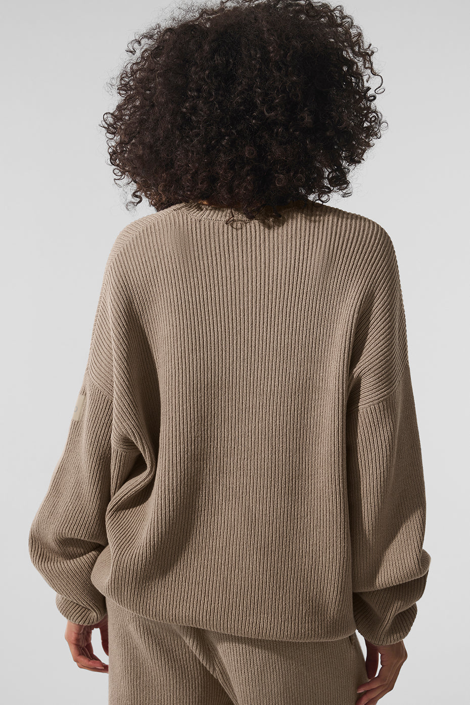 Domain Rib Knit Crew Sweater - Gravel