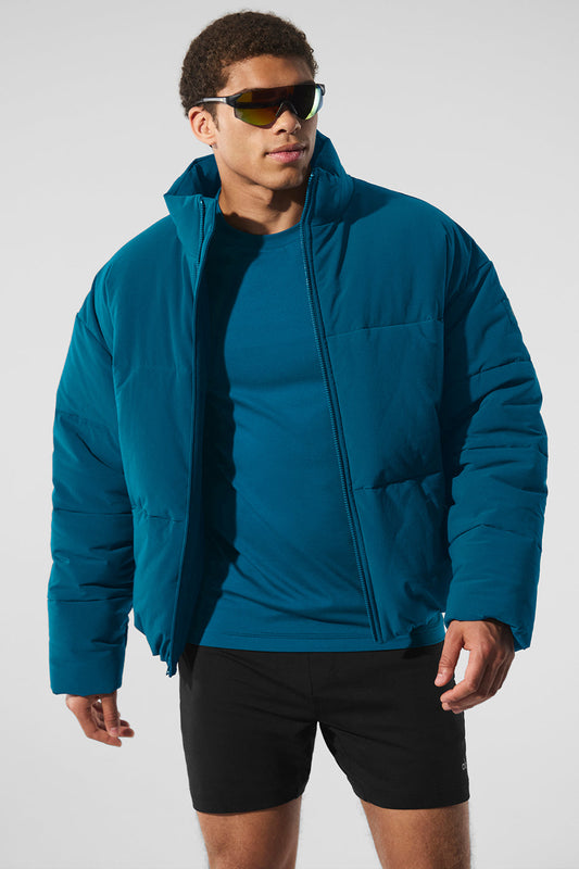 Stretch Woven Street Puffer - Eclipse Blue