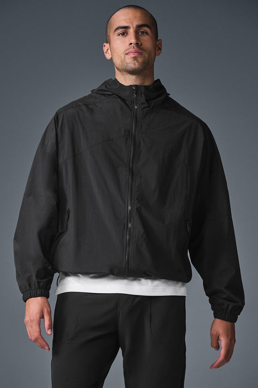 Vantage Nylon Ripstop Track Jacket - Black