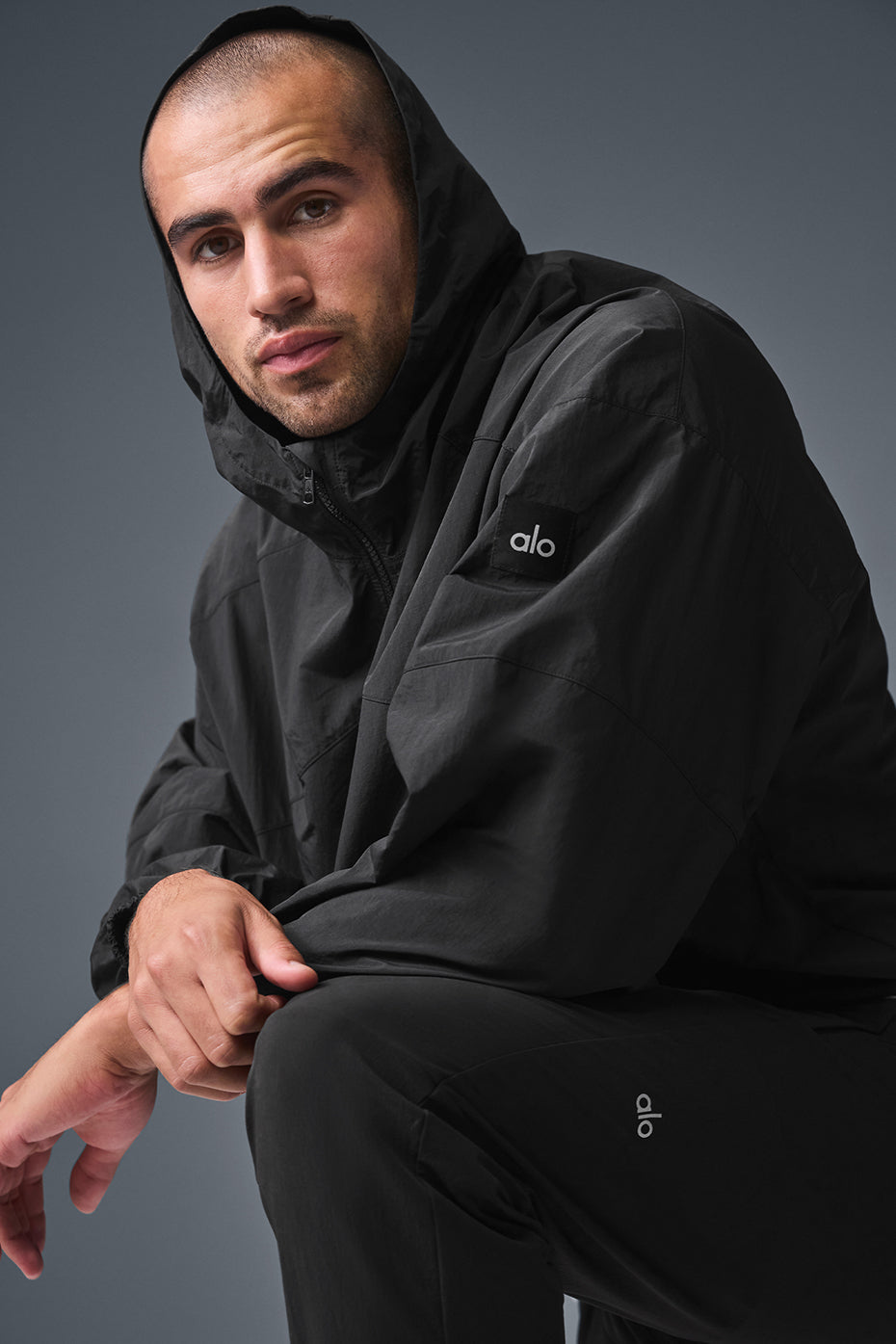 Vantage Nylon Ripstop Track Jacket - Black