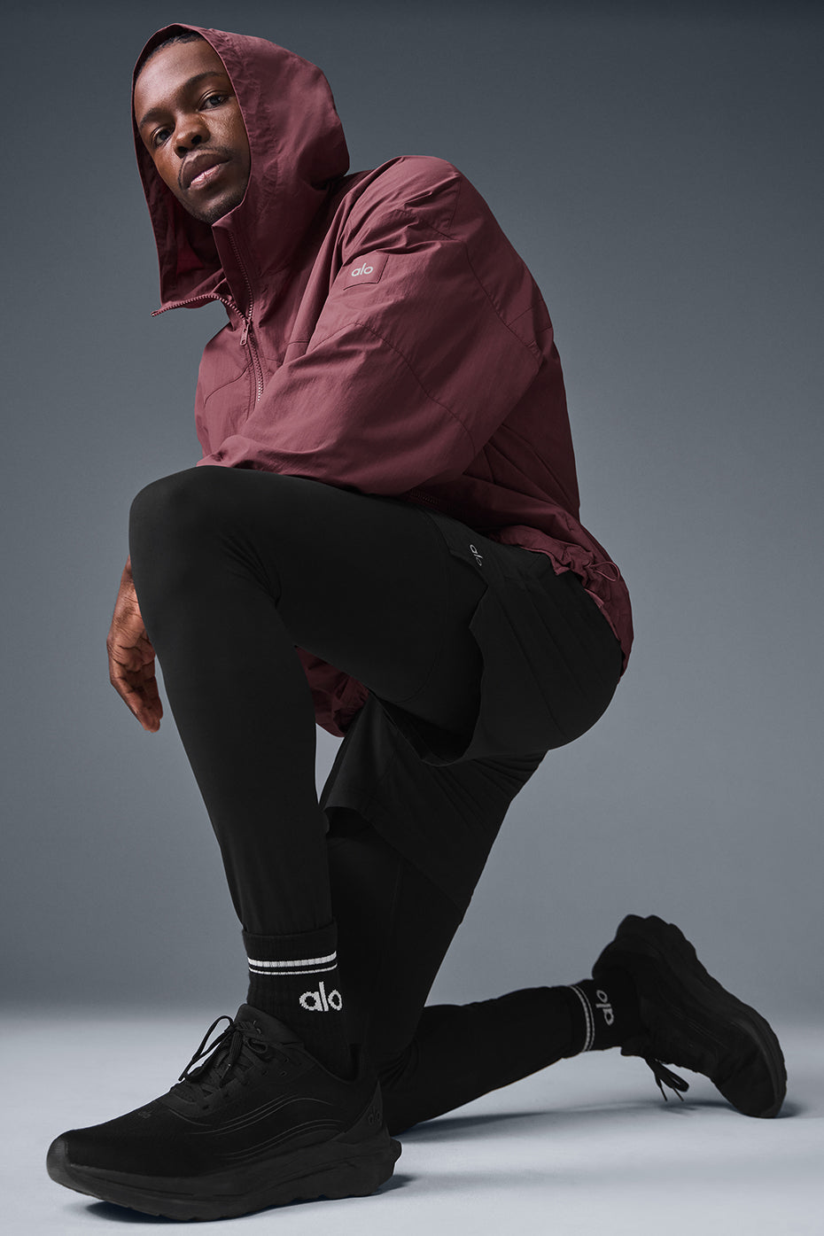 Vantage Nylon Ripstop Track Jacket - Burgundy Truffle