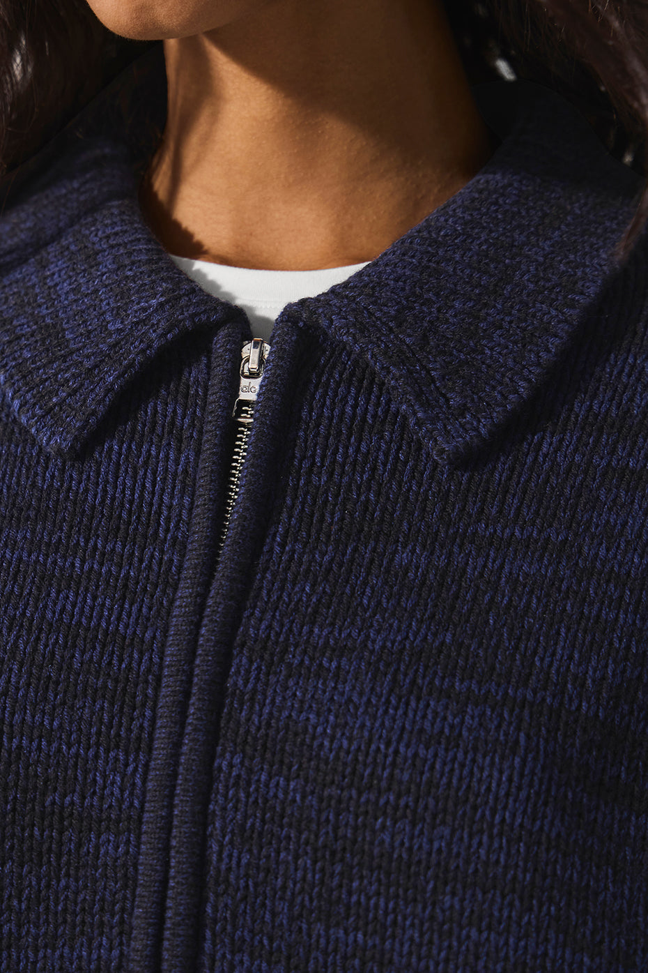 Heritage Full Zip Sweater - Navy Multi