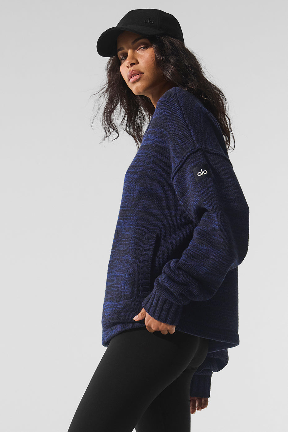 Heritage Full Zip Sweater - Navy Multi