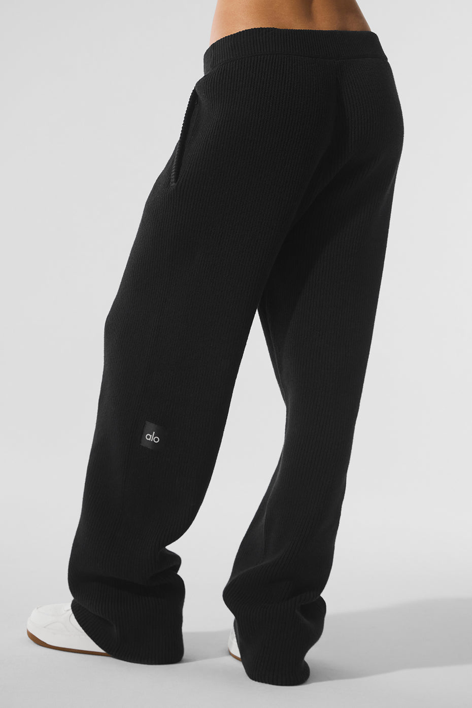 Domain Rib Knit Sweatpant - Black