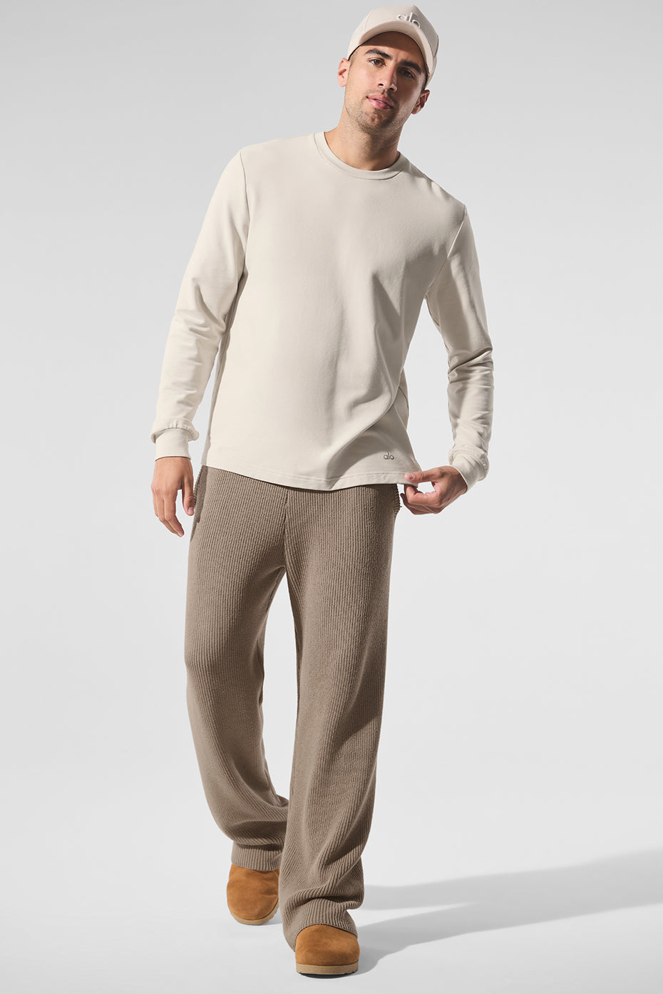 Domain Rib Knit Sweatpant - Gravel