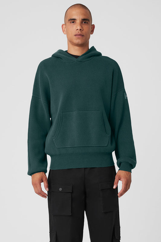 Scholar Hooded Sweater - Midnight Green