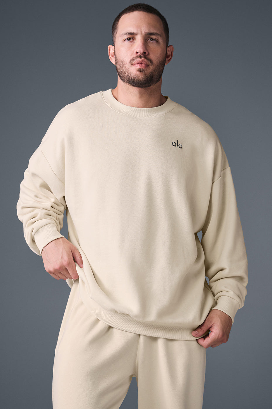 Accolade Crew Neck Pullover - Oat Milk