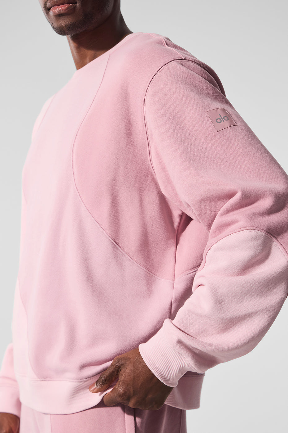 Make Waves Crew Neck Pullover - Sunset Pink Tonal