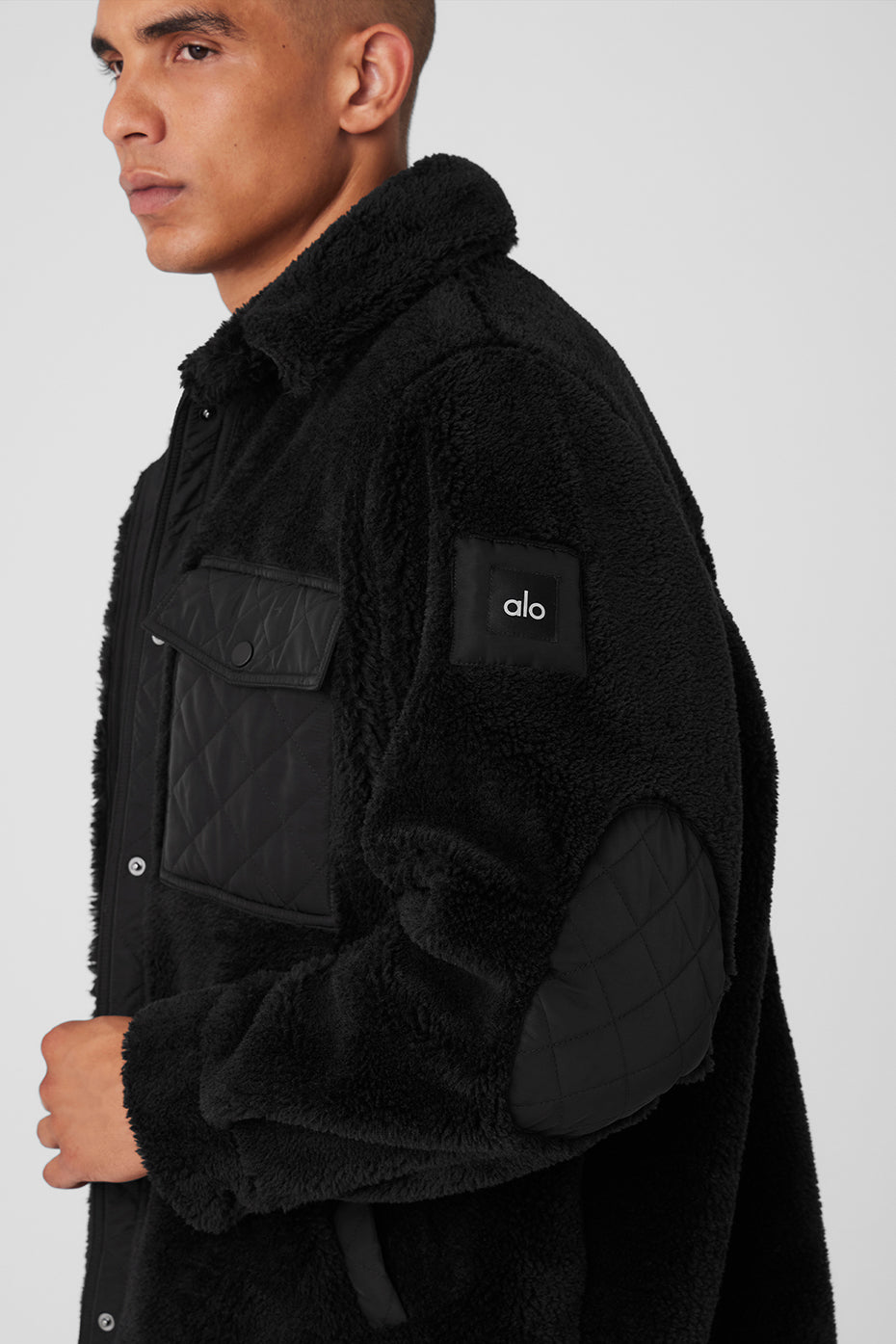 Sherpa Edge Shacket - Black