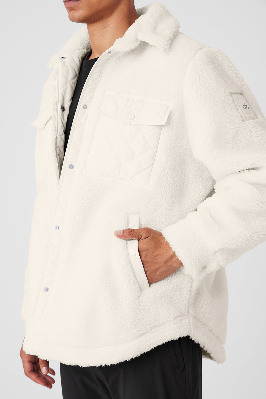 Sherpa Edge Shacket - Ivory