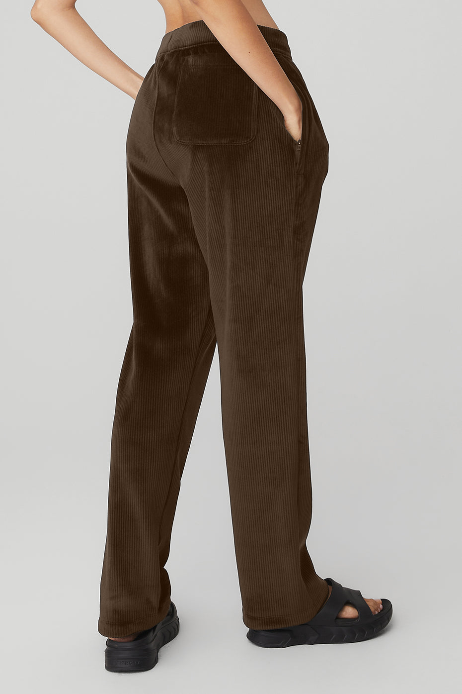 Velour Baller Pant - Espresso