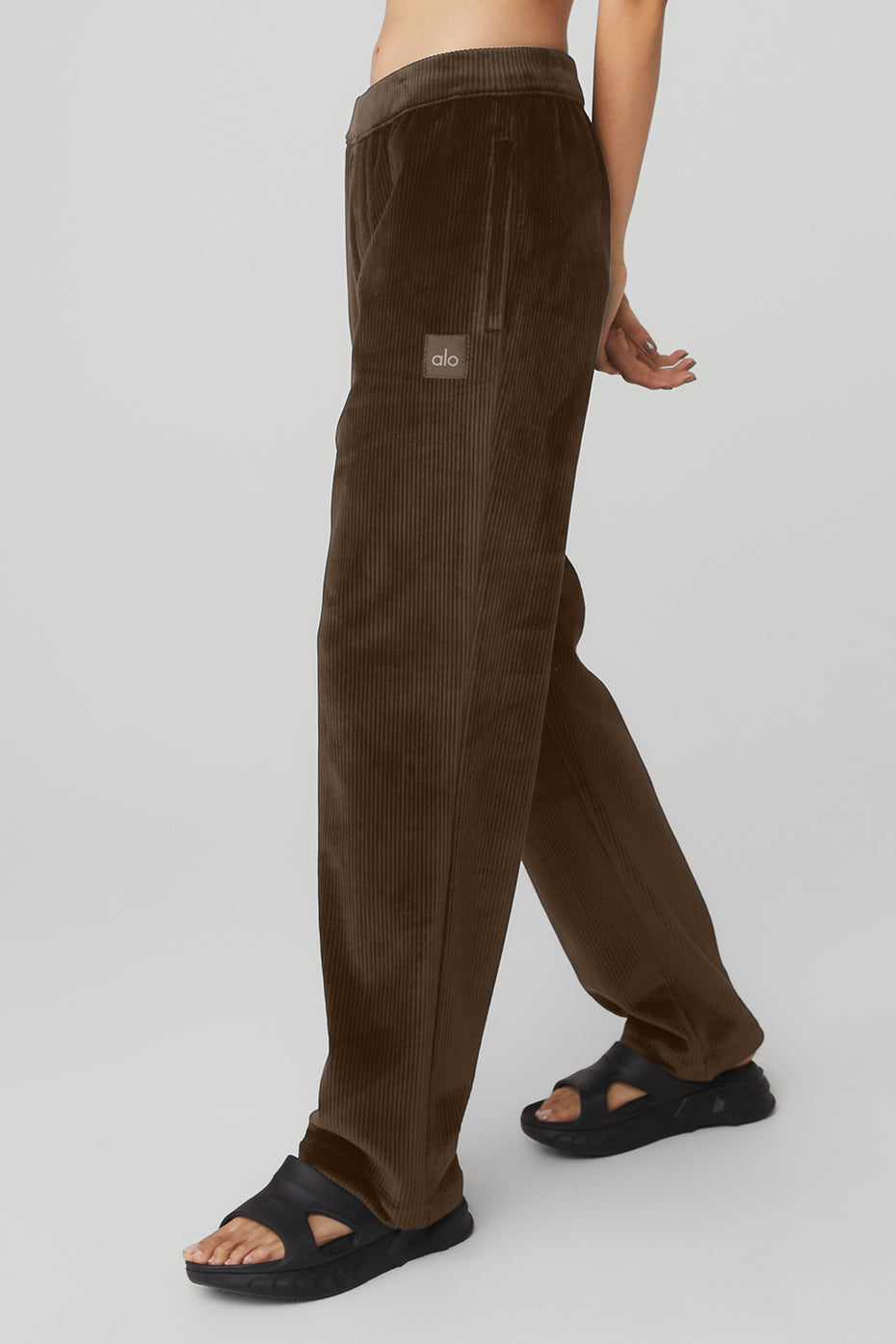 Velour Baller Pant - Espresso