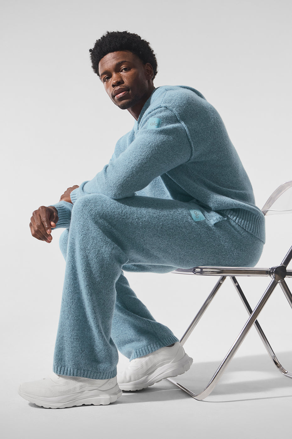 New Class Cashmere Sweatpant - Celestial Blue Granite Heather