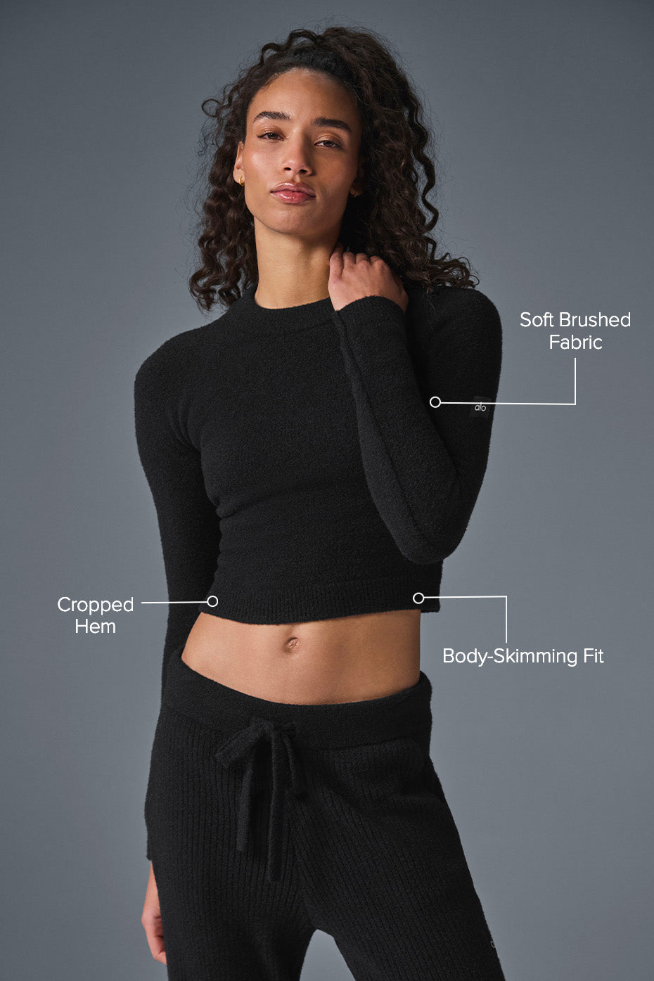 Snuggle Up Sweater Long Sleeve - Black