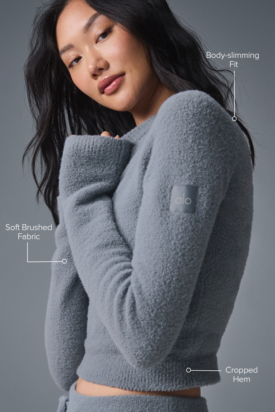 Snuggle Up Sweater Long Sleeve - Steel Grey