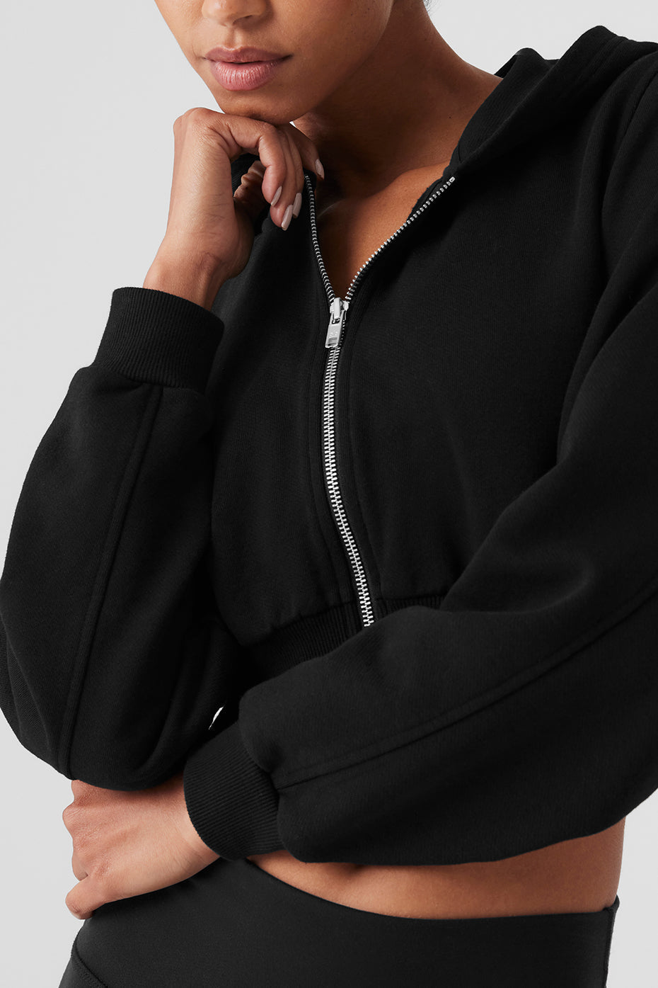 Sweet Escape Zip Up Hoodie - Black