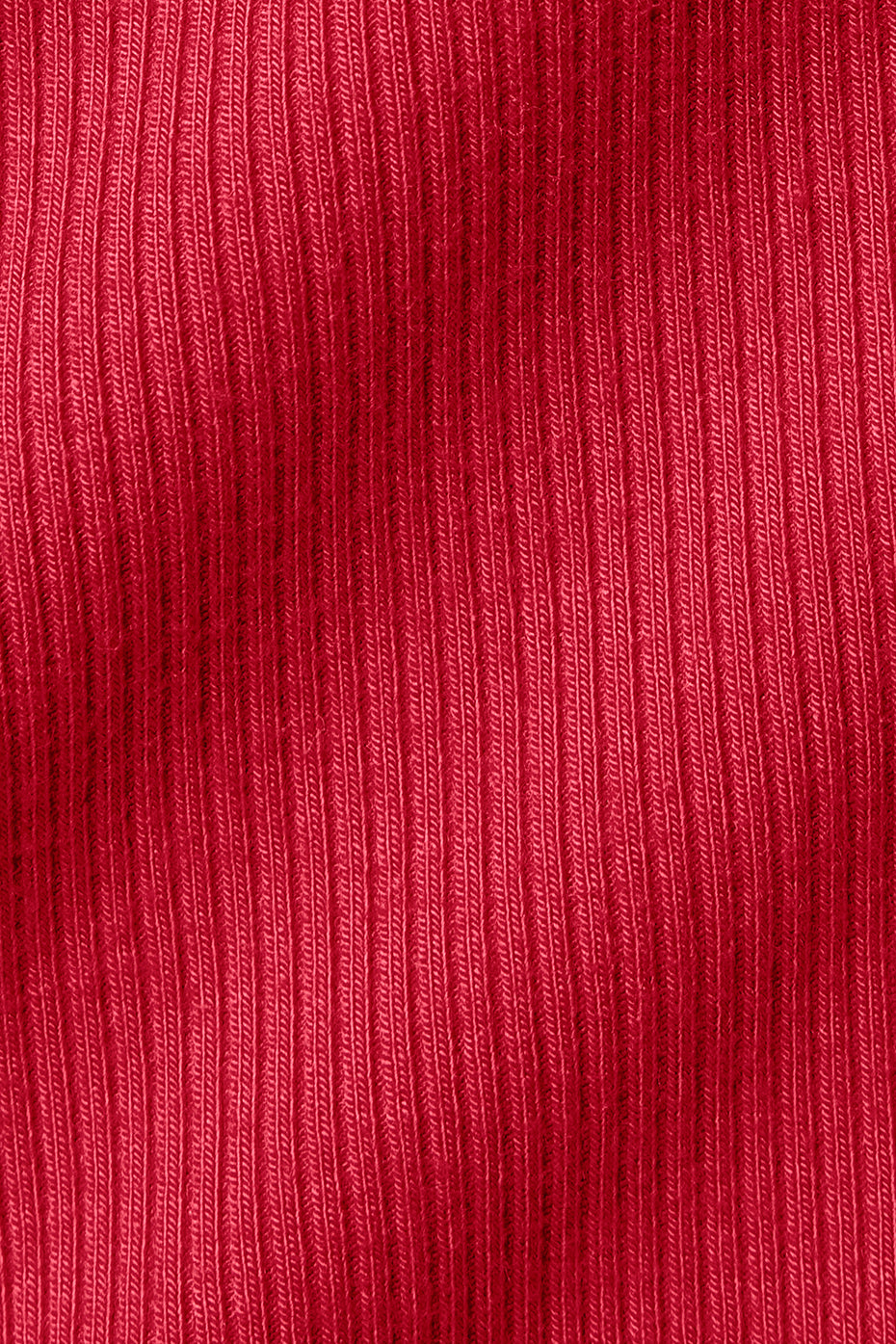 Ribbed Mesmerize Long Sleeve - Bold Red