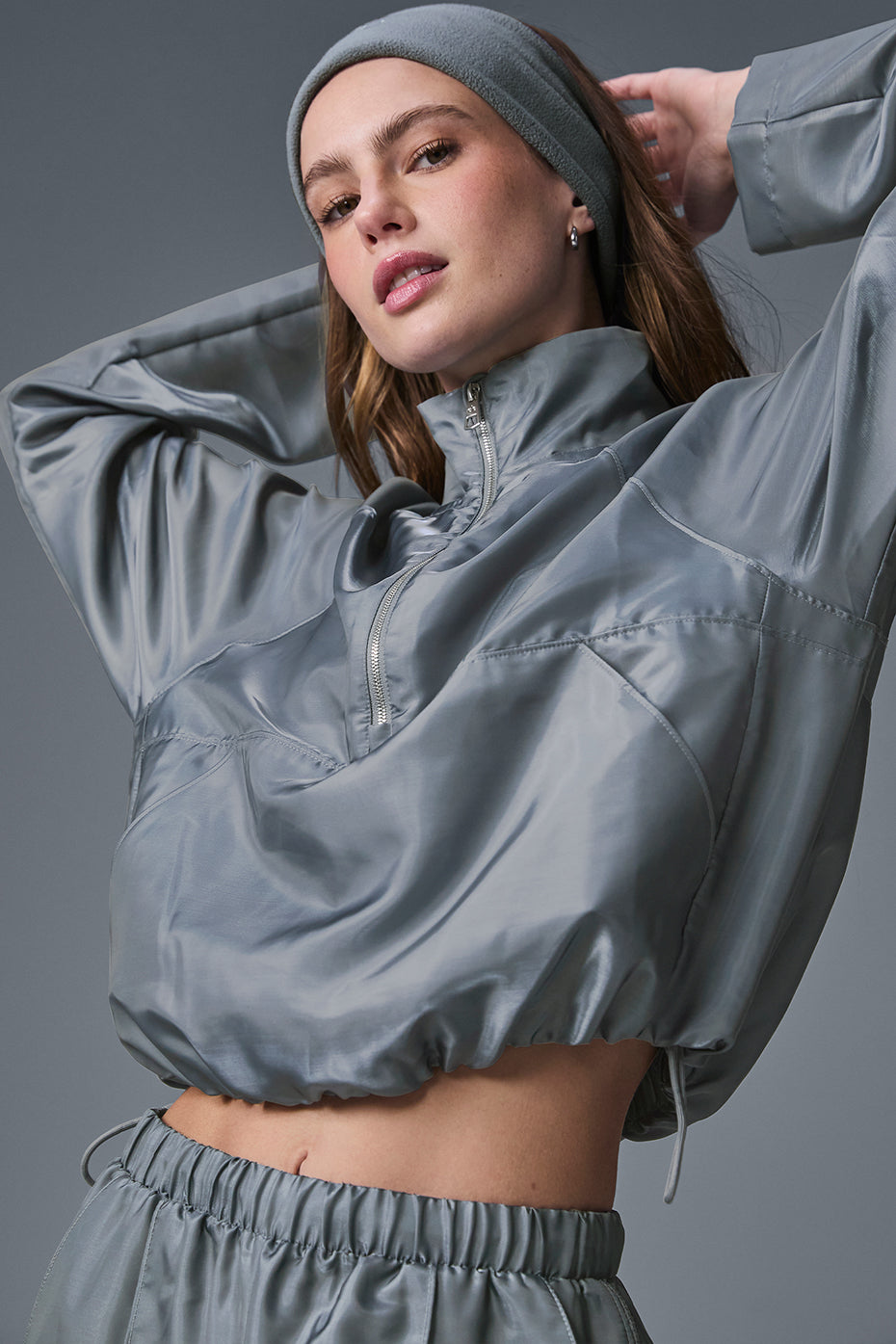 Cropped Afterglow Pullover - Steel Grey