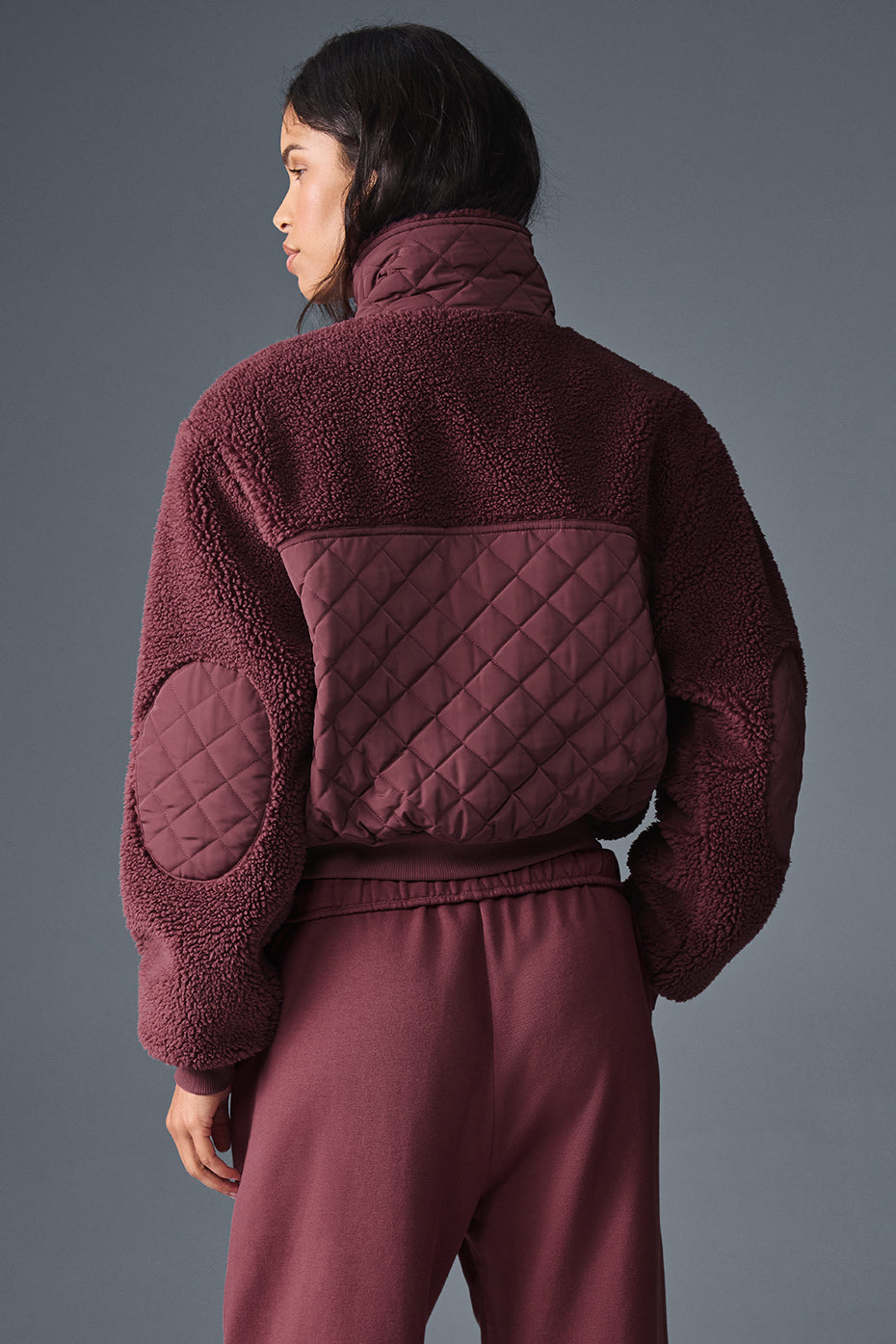 Sherpa Edge Bomber - Burgundy Truffle