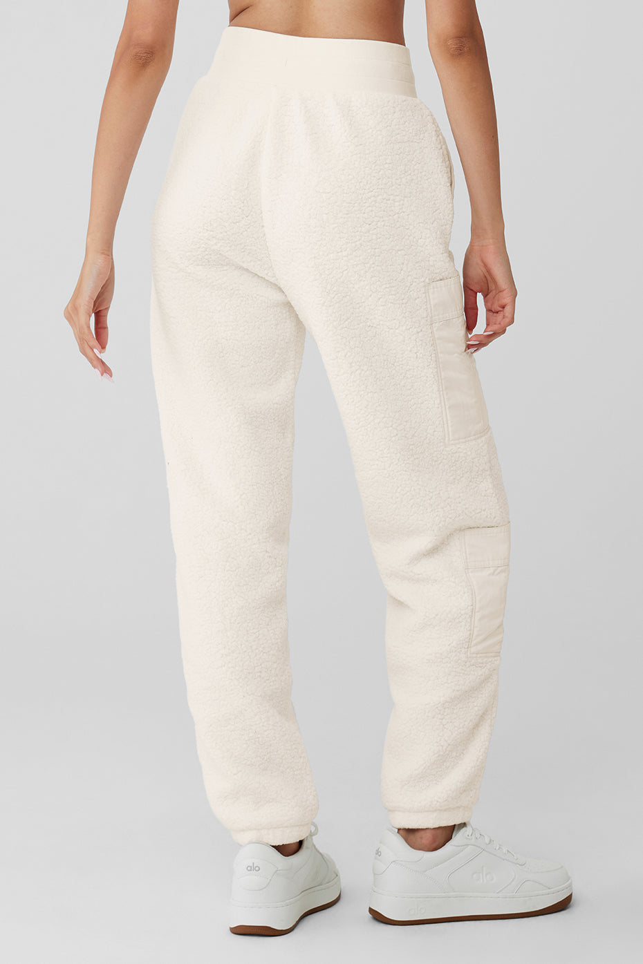 Micro Sherpa High-Waist Solstice Sweatpant - Ivory