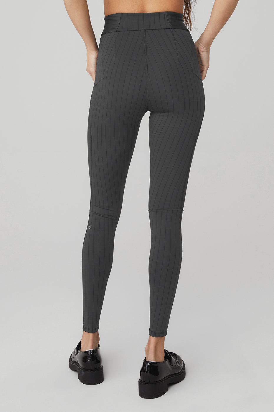 Pinstripe Jacquard Extreme High-Waist Legging - Anthracite/Black