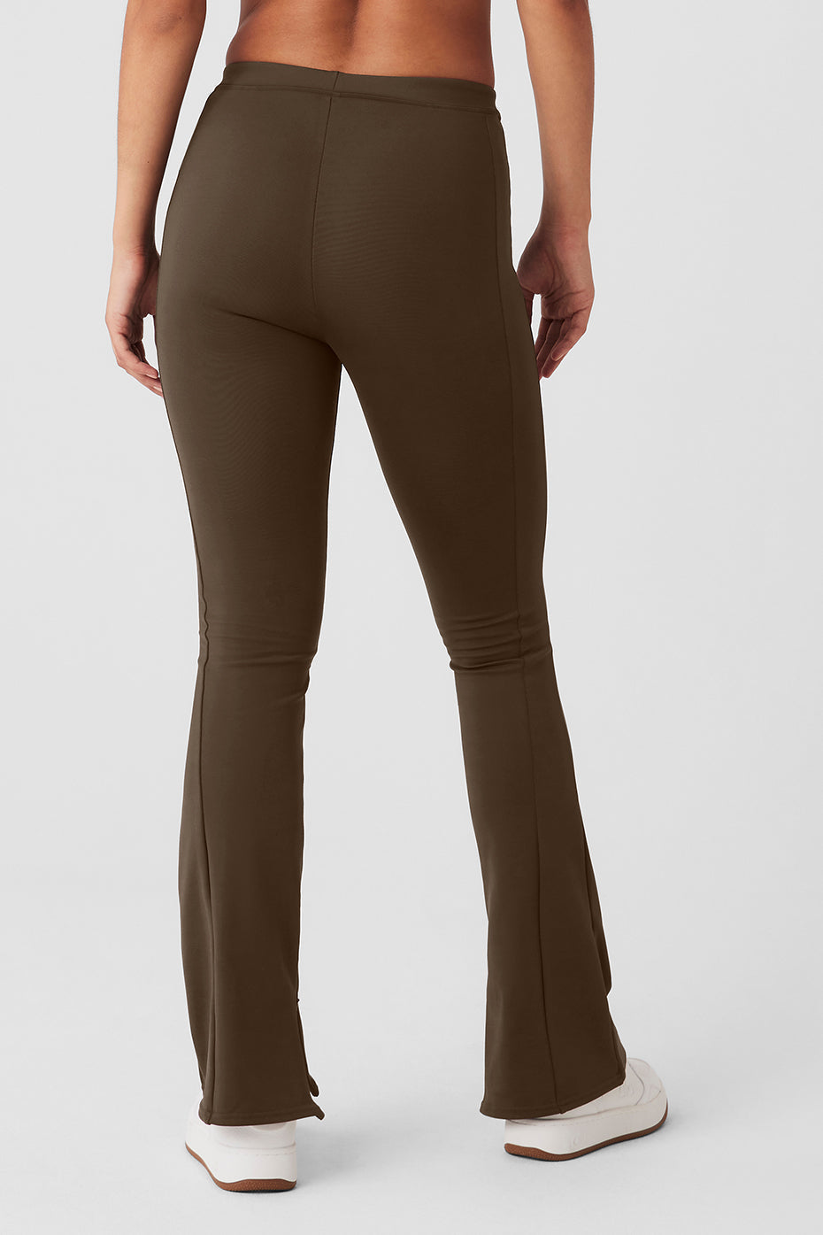 High-Waist 7/8 Zip It Flare Legging - Espresso