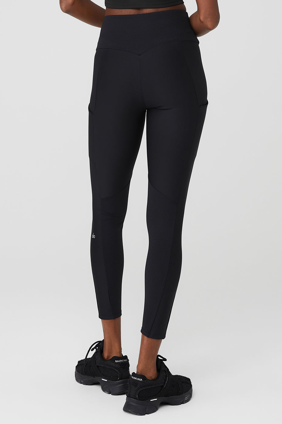 Ribbed Airlift High-Waist 7/8 Enchanted Legging - Black