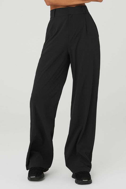 High-Waist Dreamscape Trouser (Long) - Black