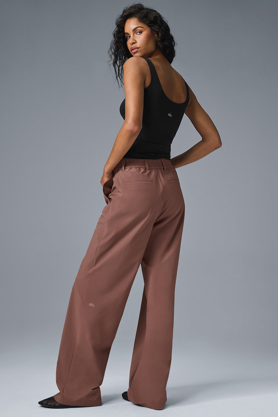 High-Waist Pursuit Trouser (Long) - Chestnut