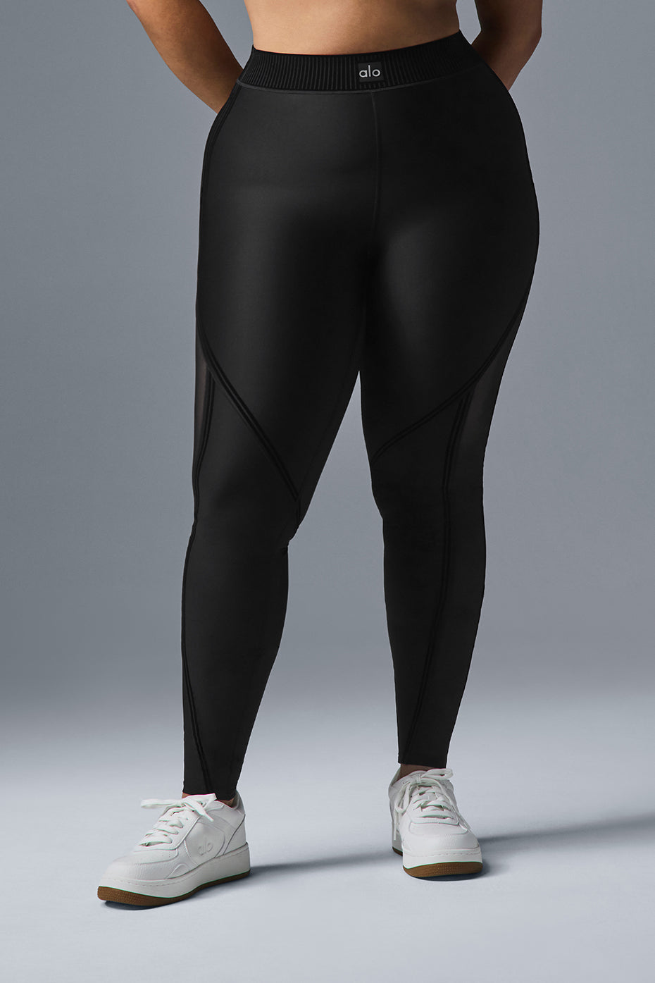 Airlift Mesh Line Up High-Waist Legging - Black