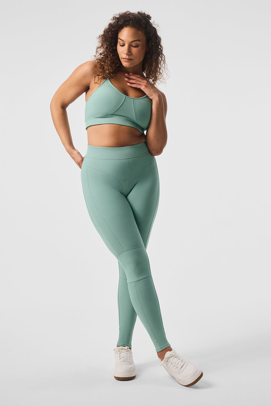 Alosoft High-Waist Head Start Legging - Botanical Green