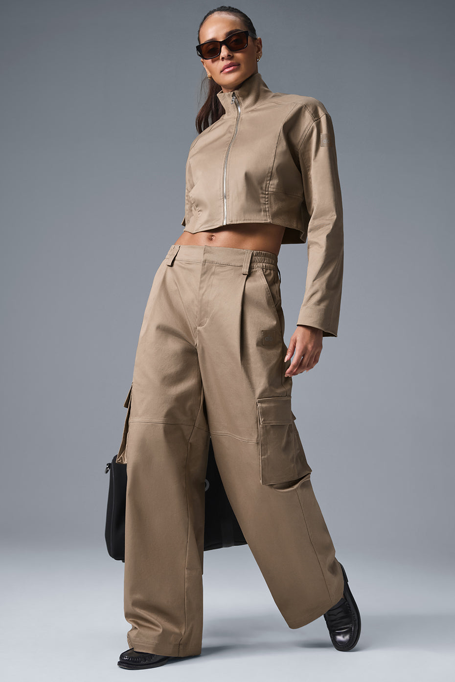 High-Waist Night Out Cargo Trouser - Gravel