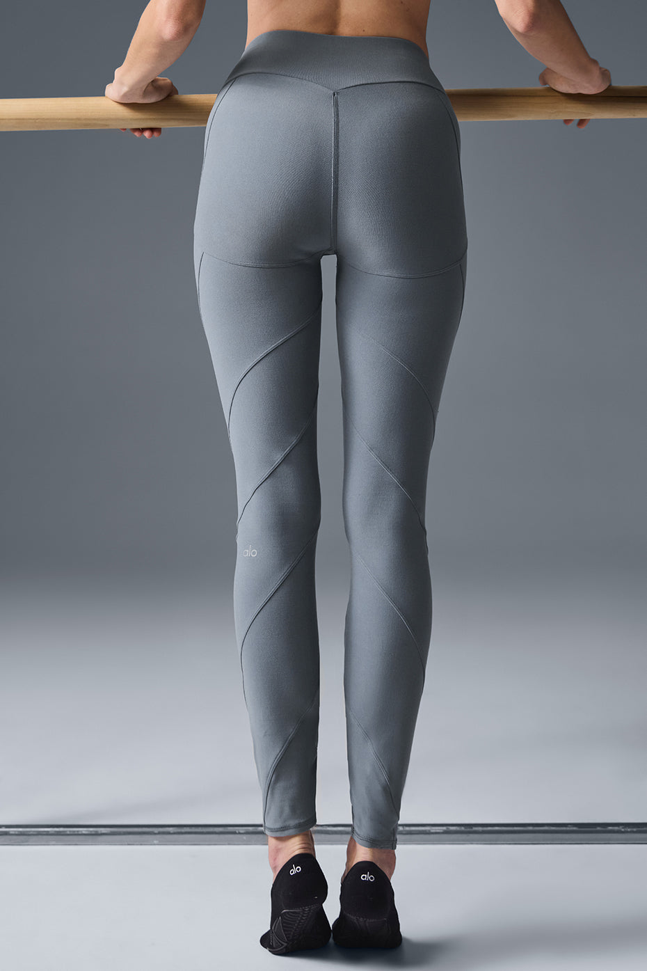 Alosoft High-Waist Sunray Legging - Steel Grey/Grey