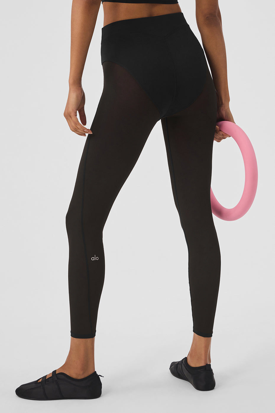 Airlift Mesh High-Waist 7/8 Tempo Legging - Black