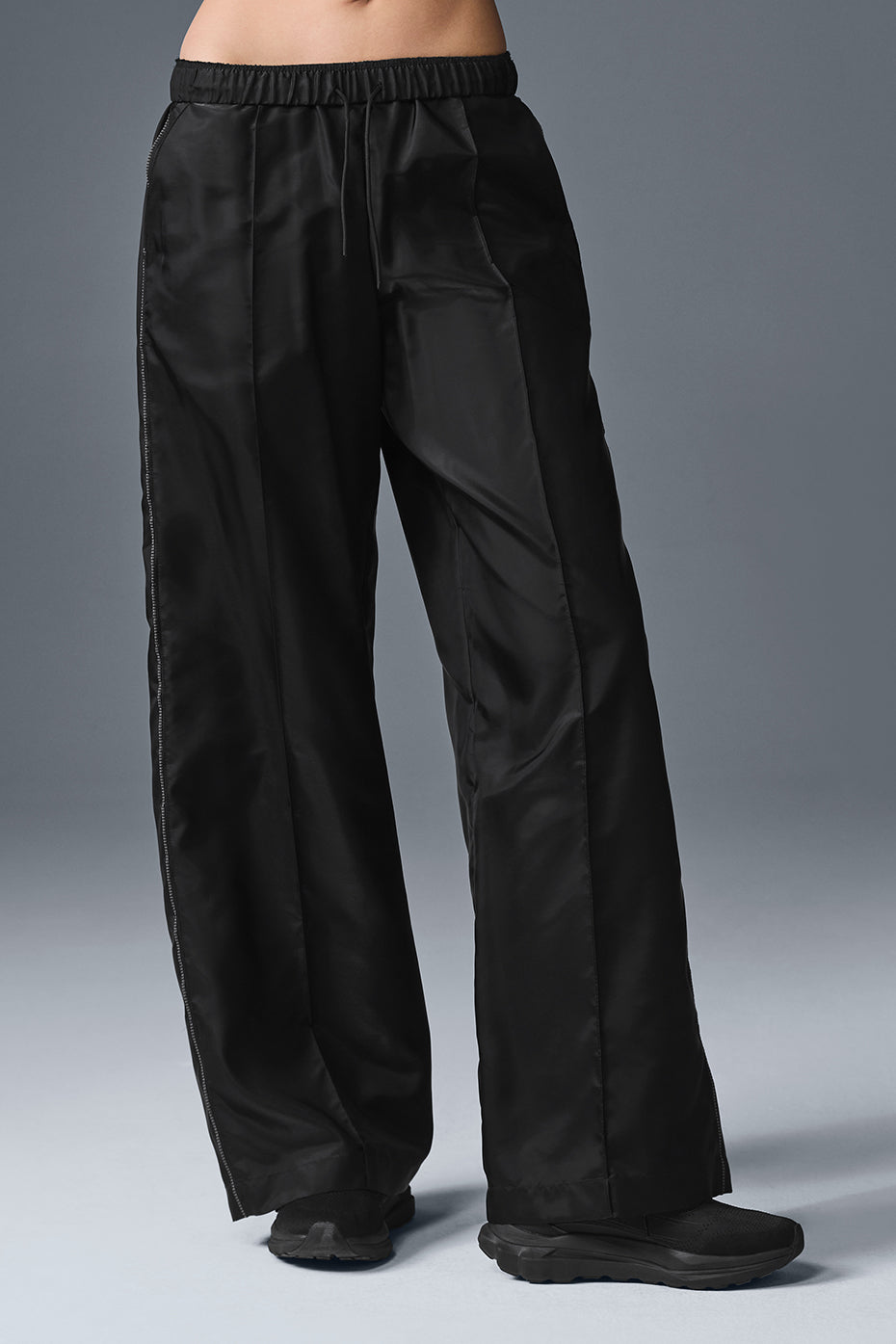 Afterglow Wide Leg Track Pant - Black