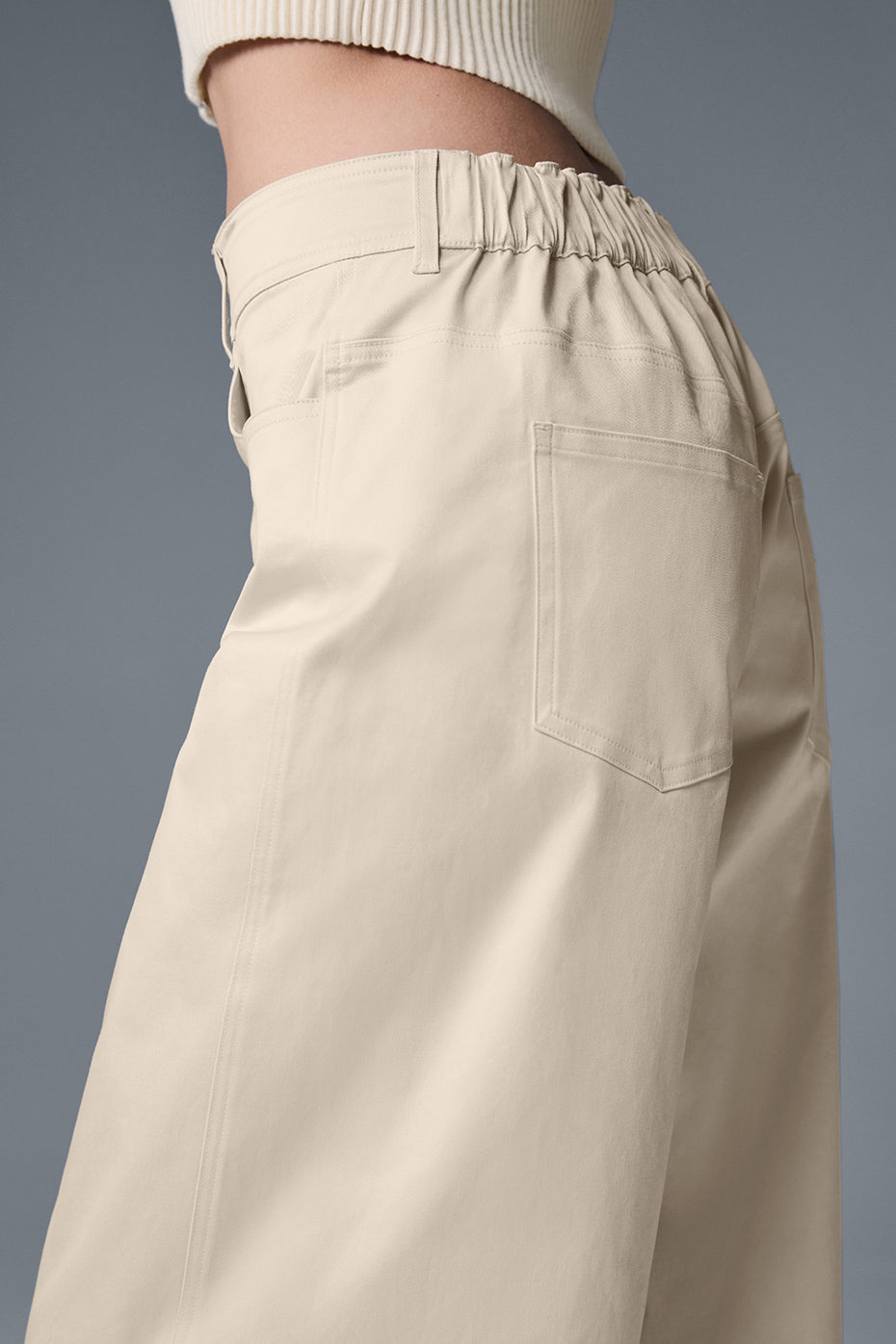 Wanderlust Wide Leg Trouser - Oat Milk