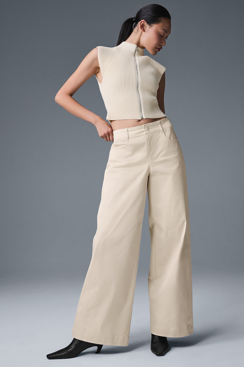 Wanderlust Wide Leg Trouser - Oat Milk